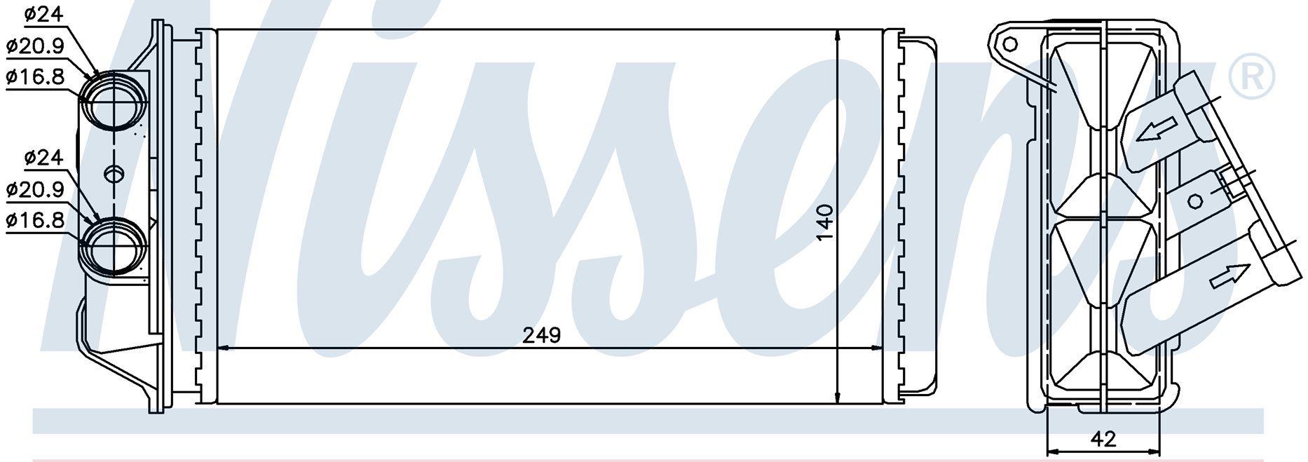 Kalorıfer Radyatoru Brazıng 248X130 Mm Fıat Albea 1.2 Fıat Palıo [46723061]