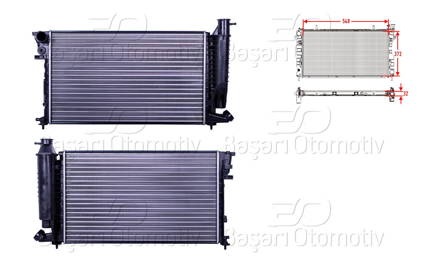 Su Radyatoru Mekanık 548*372 Mt Peugeot 306 1.8 1.8D 1301.TJ