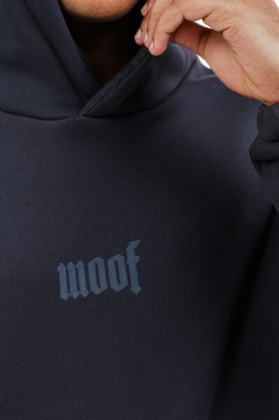 Woof Nakış Kapüşonlu (Lacivert)