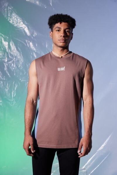 Woof Baskı Atlet (Tank Top) (Kakao)