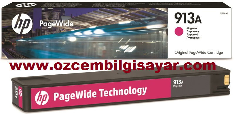 HP 913A (F6T78AE) Orjinal Kırmızı (Magenta) İnkJet Mürekkep Kartuşu