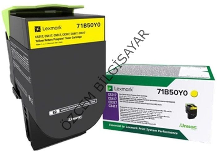 Lexmark 71B50Y0 (CS317-CS417-CS517-CX317-CX417-CX517) Orjinal Sarı Toner