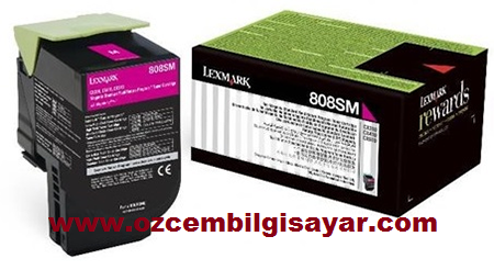 Lexmark 80C8SM0 (808SM CX310/CX410/CX510) Orjinal Kırmızı (Magenta) LaserJet Toner