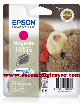 Epson T0613 (C13T06134010) Orjinal Kırmızı (Magenta) İnkJet Mürekkep Kartuşu