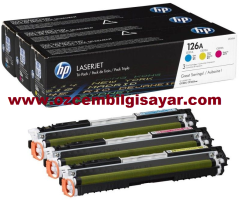 HP CF341A (126A-CE311A/CE312A/CE313A) Orjinal Cyan/Magenta/Yellow Toner