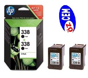 HP 338-CB331EE (C3180-2575-5740-6540-6210-7130-7310-7410-8050-K470-K7100) 2'li Orjinal Siyah Kartuşu