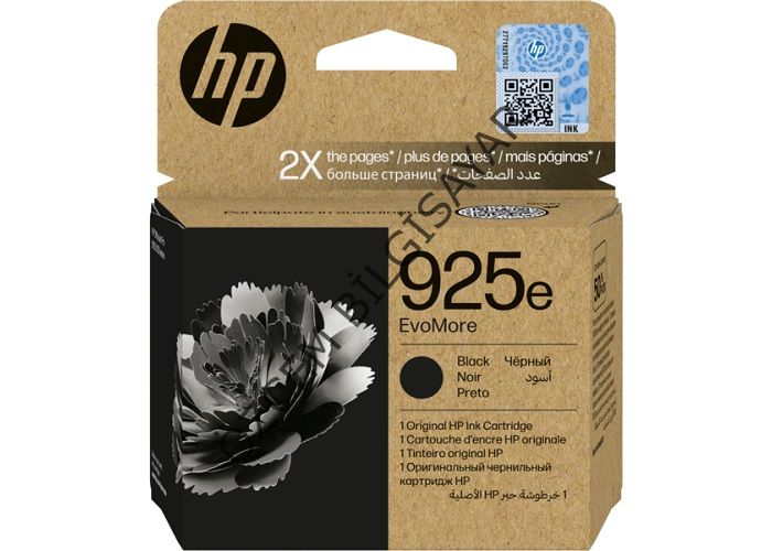 HP 925e-4K0W3PE (Pro 8120-Pro 8122-Pro 8123-Pro 8124-Pro 8125-Pro 8130-Pro 8132-Pro 8134-Pro 8135) Orijinal Siyah Kartuşu