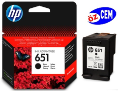 HP 651 (C2P10AE) Orjinal Siyah (Black) İnkJet Mürekkep Kartuşu