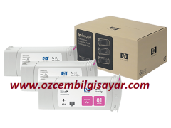 HP 81 (C5068A) Orjinal Kırmızı (Magenta) 3'Lü İnkJet Mürekkep Kartuş