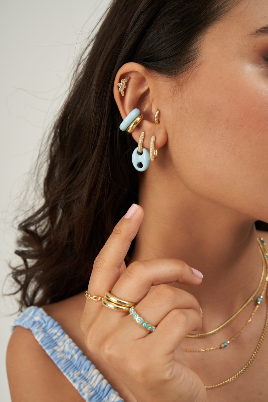 Mavi Button Earcuff