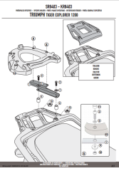 KAPPA KR6403 TRIUMPH TIGER EXPLORER 1200 (12-17) - TIGER 1200 (18) ARKA ÇANTA TAŞIYICI