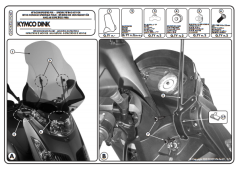 KAPPA D292KITK KYMCO DINK 50-125-200 (06-16) RÜZGAR SİPERLİK BAĞLANTISI