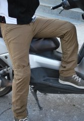 TECH90 Kevlar® Kot Ilgaz Bej Kanvas Korumalı Motosiklet Pantolonu