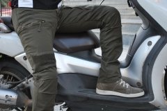 TECH90 Kevlar® Kot Madra Haki Yeşil Kanvas Korumalı Motosiklet Pantolonu