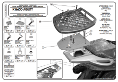 KAPPA KE1370 KYMCO AGILITY 50-125-150-200 R16 (08-13) ARKA ÇANTA TAŞIYICI