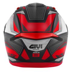 GIVI 50.8 BRAVE MAT SİYAH-TITANIUM-KIRMIZI KASK