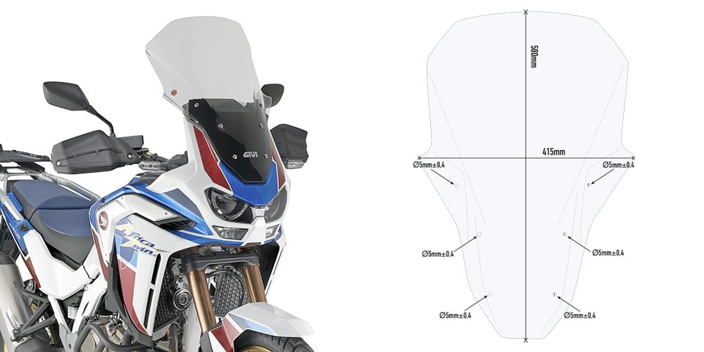 GIVI D1178ST HONDA CRF1100L AFRICA TWIN ADVENTURE SPORTS (20-23) RÜZGAR SİPERLİK