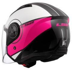 LS2 AIRFLOW 2 COVER BEYAZ-PEMBE KASK