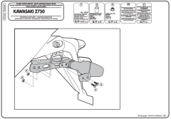 GIVI TE265 KAWASAKI Z 750 (07-14) YAN KUMAŞ ÇANTA TAŞIYICI