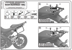 GIVI PLXR312 DUCATI MULTISTRADA 1200 (10-14) YAN ÇANTA TAŞIYICI