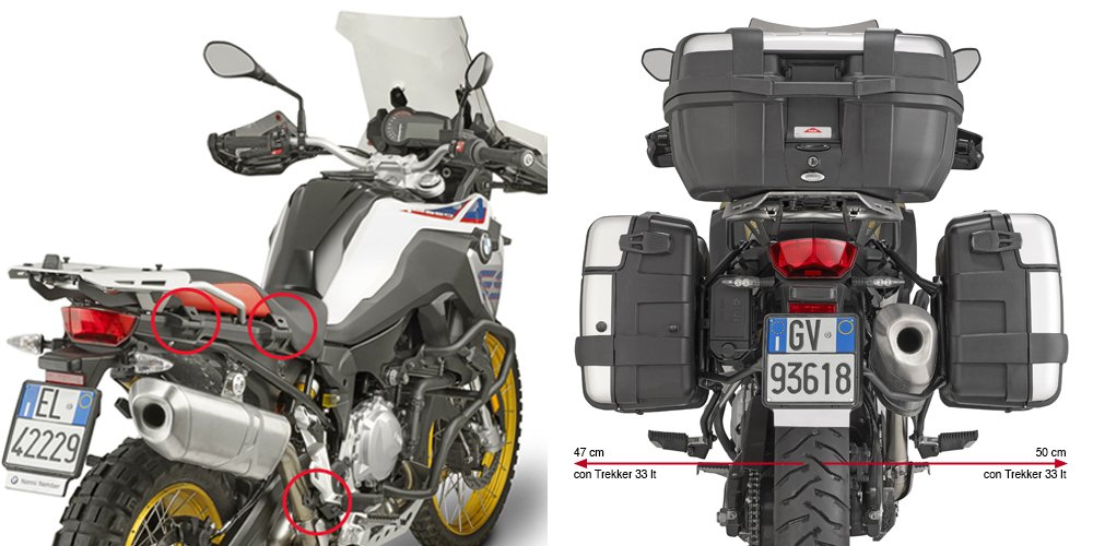 GIVI PLR5127 BMW F750GS - F850GS (18-23) - F850GS ADVENTURE (19-23) YAN ÇANTA TAŞIYICI