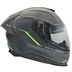 NEXX Y.100R REACT MAT GRİ-YEŞİL KASK