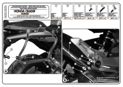 KAPPA KLX176 HONDA CB 600 F HORNET - HORNET ABS (07-10) YAN ÇANTA TAŞIYICI