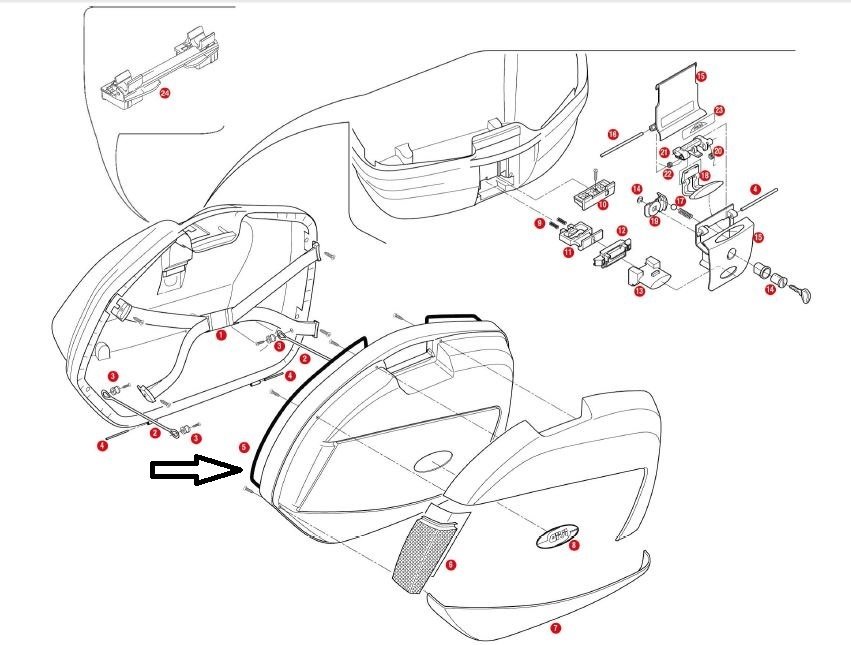 GIVI Z769 ÇANTA KAPAK CONTASI V46-V35