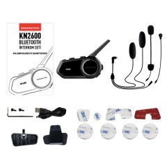 Knmaster KN2600 Motosiklet Kask İnterkom Bluetooth Intercom Kulaklık Seti