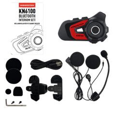 Knmaster KN6100 Motosiklet Kask İnterkom Bluetooth Intercom Kulaklık Seti