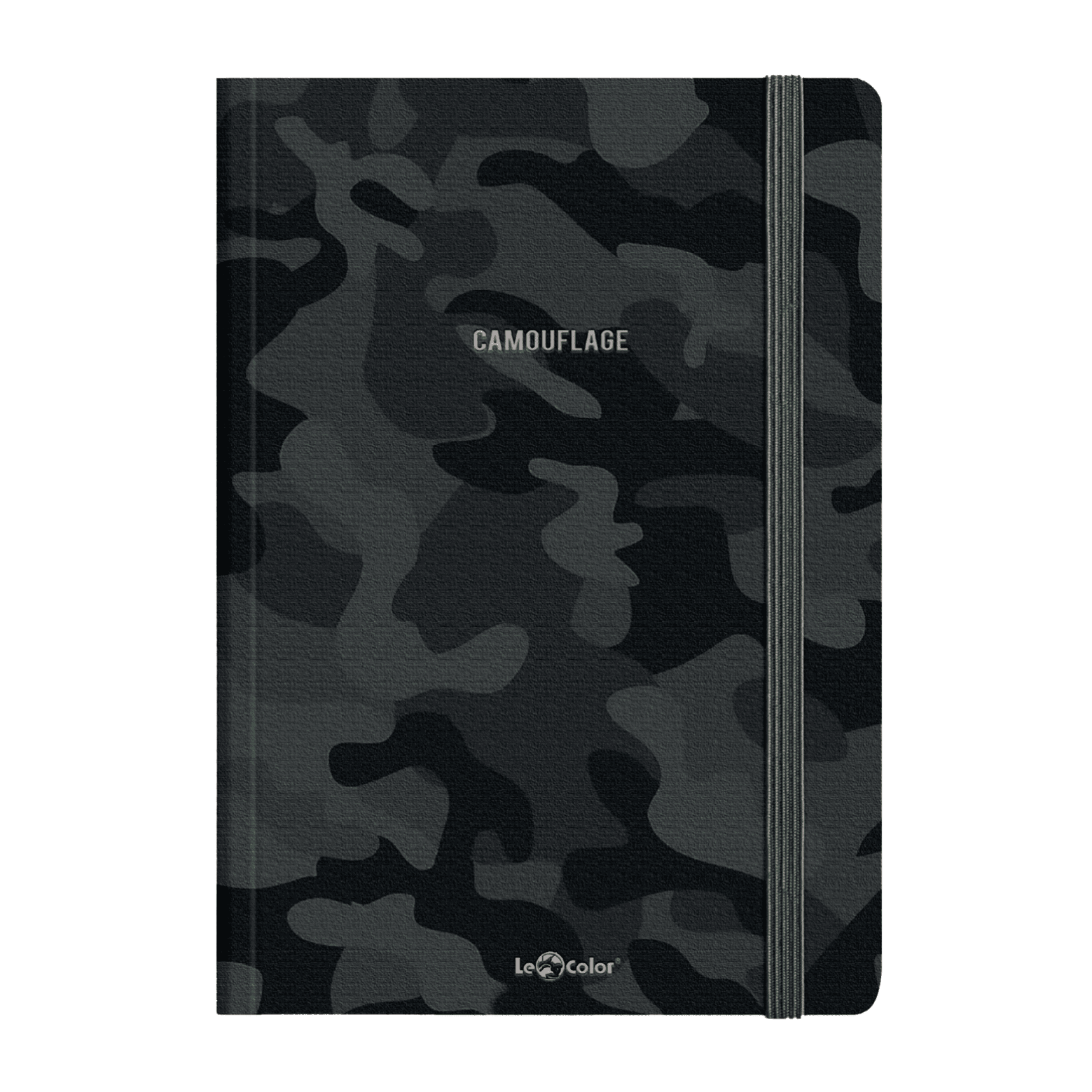 Sert Kapaklı Kamuflaj Defter Çizgili Siyah 17x24 cm