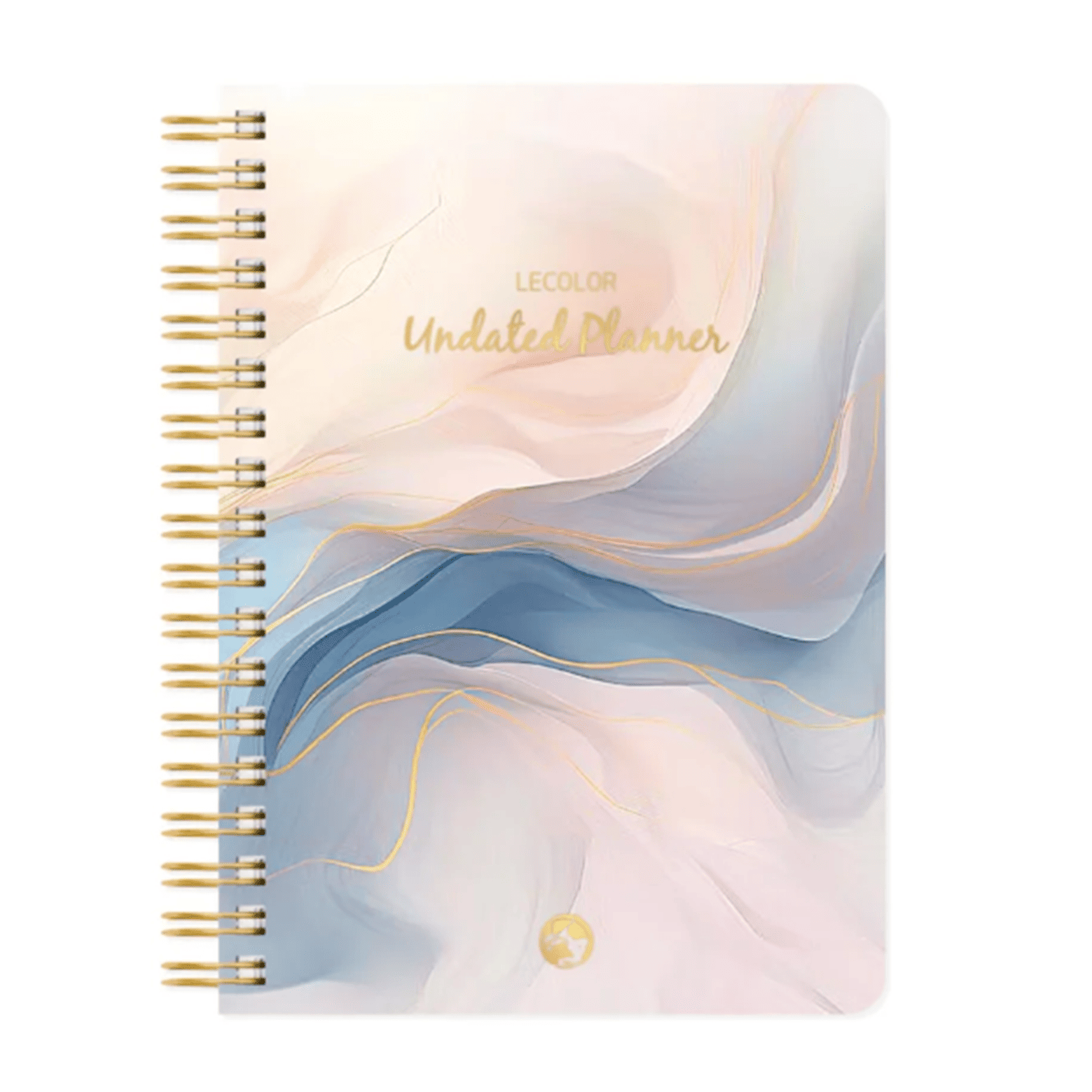 Kalın Kapaklı Süresiz Planlayıcı Spiralli Defter Marble 17x24 cm