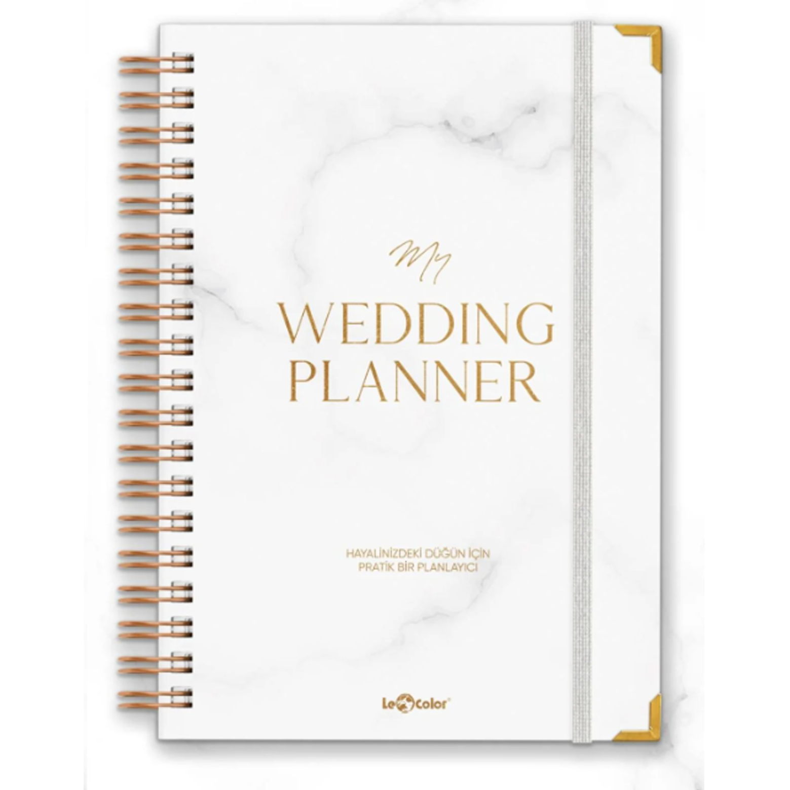 Düğün Planlayıcısı Altın Köşeli Ajanda Luxury Wedding Planner