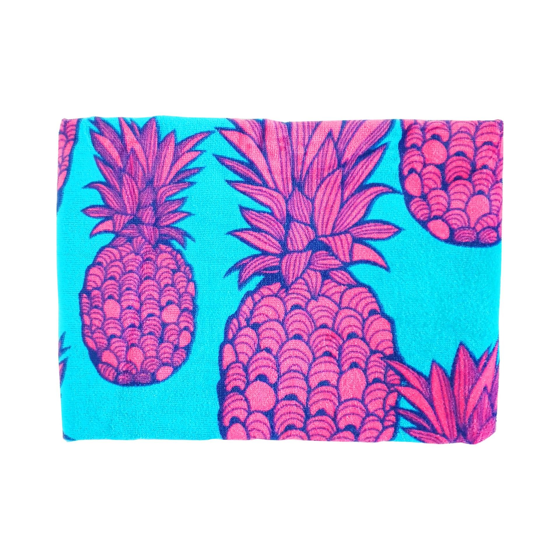 Pamuklu Ananas Desenli Plaj Havlusu