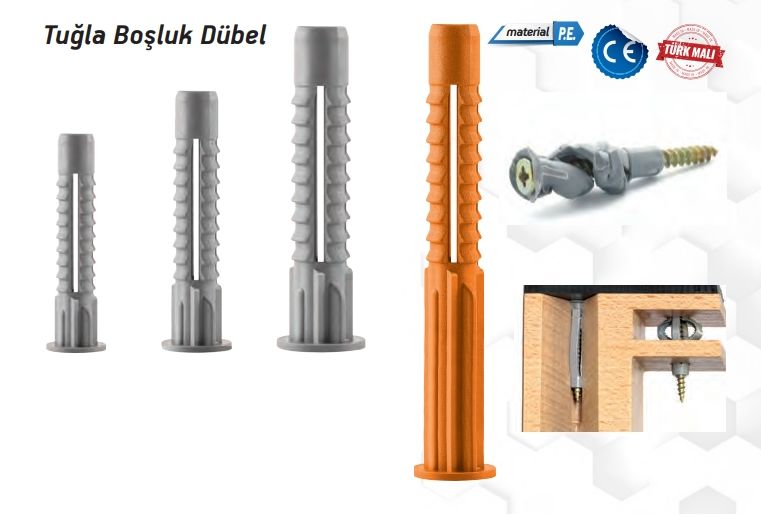 ORBOFİX TUĞLA BOŞLUĞU DÜBELİ 8 MM (500 LÜ)