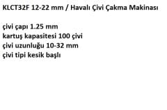 KALE PRO 32 MM HAVALI ÇAKMA MAKİNASI KLCT32F