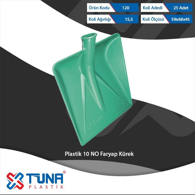 TUNA PLASTİK YEŞİL FARYAP KÜREK 10 NO [ 120 ]