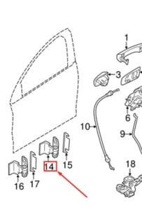 Ön Sağ Üst Kapı Menteşesi | Volvo S60 MK2