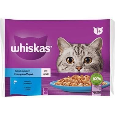 Whiskas Balık Favorileri Jöleli Kedi Yaş Maması 4x85 Gr