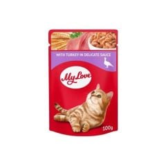 My Love Sos İçinde Hindi Etli Pouch Kedi Maması 100 Gr