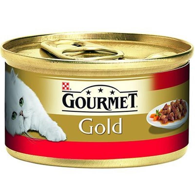 Gourmet Gold Parça Etli Soslu Sığır Etli Kedi Konservesi 85 gr