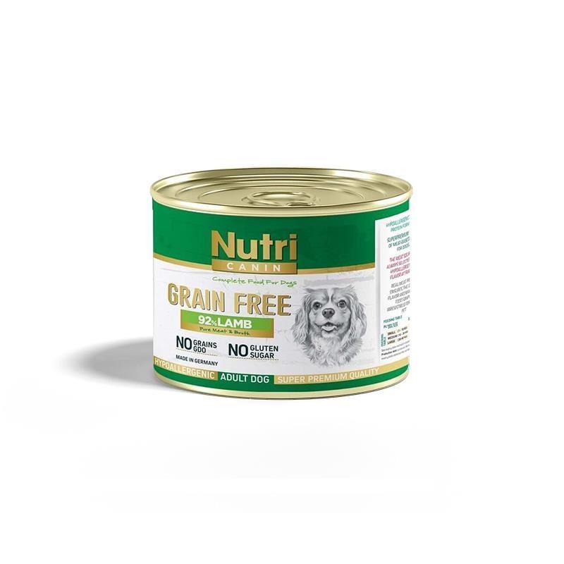 Nutri Canin Tahılsız Kuzu Etli Yaş Köpek Maması 200 gr