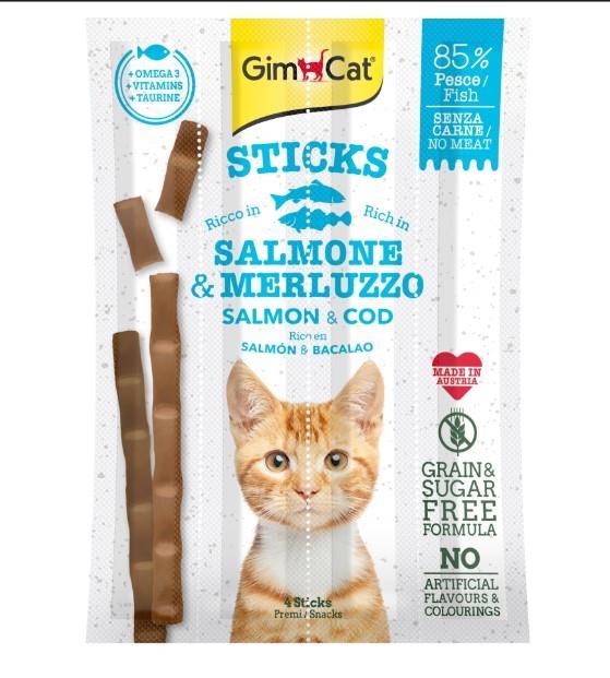 GimCat Sticks Alabalıklı Ve Somonlu Kedi Ödül Çubukları 4 Parça