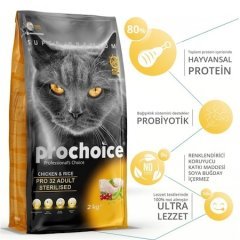 Prochoice Kısırlaştırılmış Tavuklu ve Pirinçli Kedi Maması 15 Kg