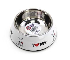 Playfull Diva Köpekler için Desenli Çelik Mama ve Su Kabı Kabı 15 cm 400 ml