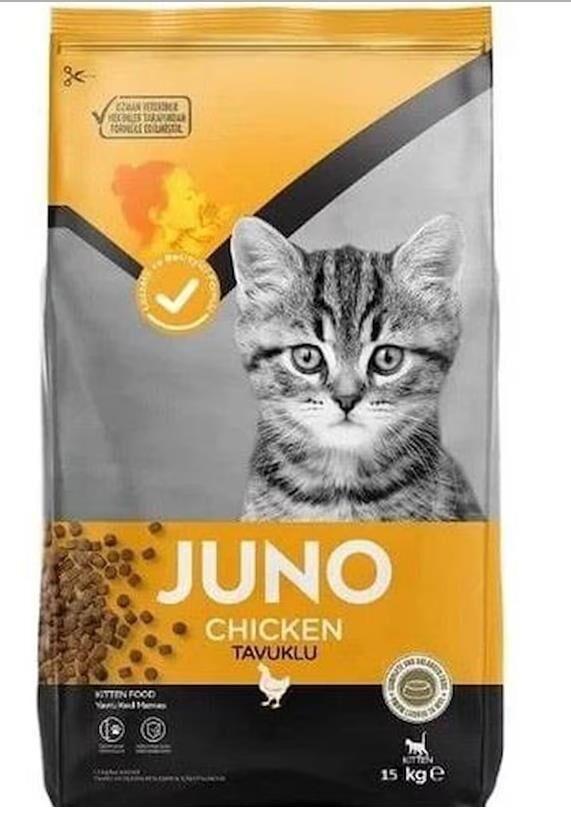 Juno Tavuklu Yavru Kedi Maması 15 KG