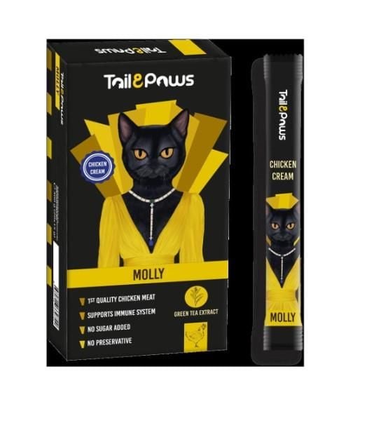 Tail & Paws STELLA Somonlu ve Multivitaminli Şekersiz Sıvı Kedi Ödül Maması 15gr (5'li)