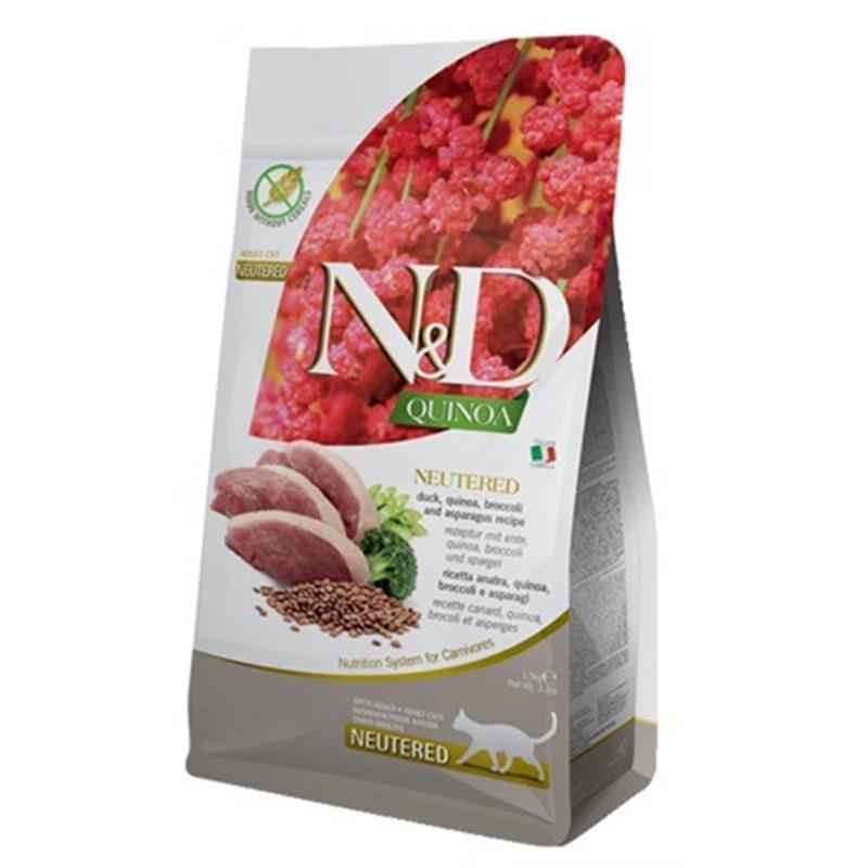 ND Quinoa Ördek ve Brokolili Kısırlaştırılmış Kedi Maması 1.5 Kg