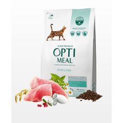 Optimeal Hindili-Yulaflı Kısırlaştırılmış Kedi Maması 4kg