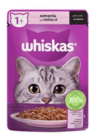 Whiskas Pouch Sos İçinde Somonlu Yetişkin Kedi Konservesi 85gr